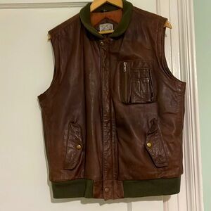 Genuine leather vest